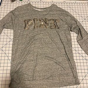 Pink vs, long sleeve , open back